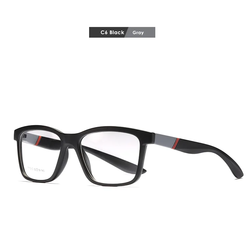Zerosun TR90 Eyeglasses Frame Men Women Sports Glasses Man Brand Quality Light Spectacles for Prescription Myopia Diopter Lens - Цвет оправы: black grey red