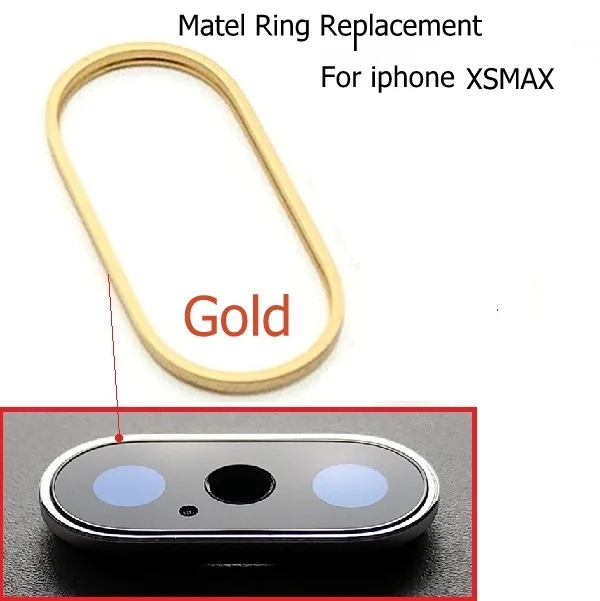 iXs Max Frame Gold Задняя камера снаружи металлическое кольцо рамка Крышка для iphone X Xs Xr Xs Max plus Задняя Основная камера кольцо Рамка Бампер запасные части - Цвет: iXs Max Frame Gold