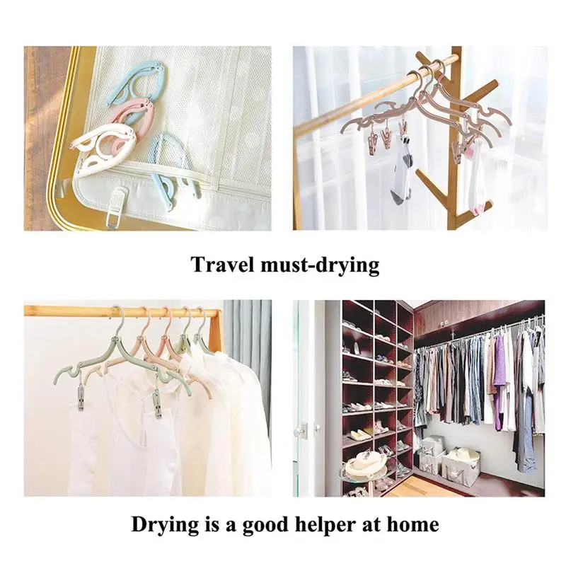 Multifunction Portable Folding Hangers Clothes Towel Organizer Laundry Hanger Rack Travel Outdoor Home Wardrobe Storage Rack