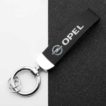 

Car styling 3D Metal Leather Auto Logo Keychain Key Chain Key Rings for Opel Astra H G J Insignia Mokka Zafira Corsa Vectra C D