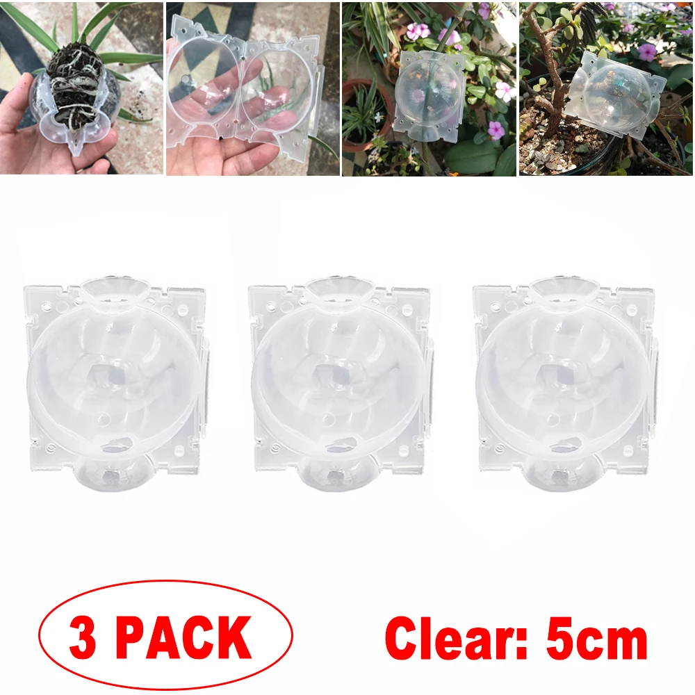 1/3/5/Pcs Plant Root Ball Visible Root Graft Growing Box Breeding Case Plant Root Device Layer Pod High Pressure Ball for Garden 