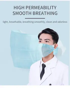 

50pcs/Box Masks Disposable Masks 4 Layers Ordinary Daily Protective Four layers design effectively block dust and droplets