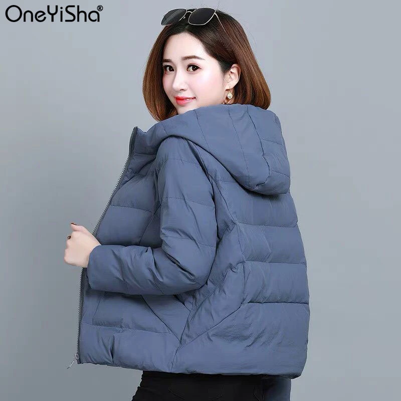 Женская зимняя куртка Oneyisha модное утепленное теплое пальто 2020 свободные парки
