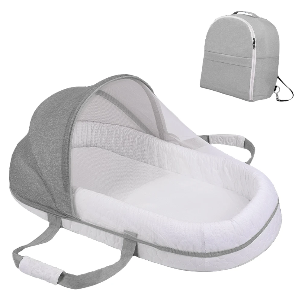 Backpack Cribs Baby Bed Nest Travel Newborns for Portable Diaper-Bag Mosquito-Net