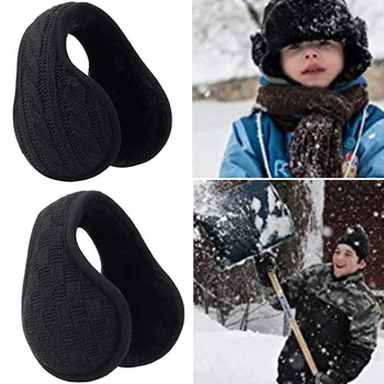 

Unisex Winter Knitted Ear Warmers Foldable Warm Earmuffs for Outdoor Skiing Riding FEA889