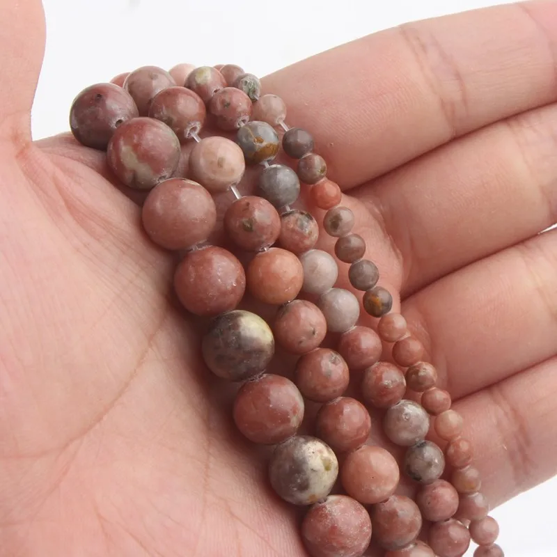Natural Plum Blossom Jades Stone Beads For DIY Jewelry Making 4 6 8 10 12mm Round Loose Spacer Bracelet Accessories 15'' | Украшения