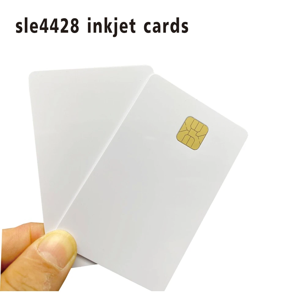 50 шт./лот 5 контактов ISO 7816 SLE4428 умная ПВХ-карта для струйной печати двусторонняя