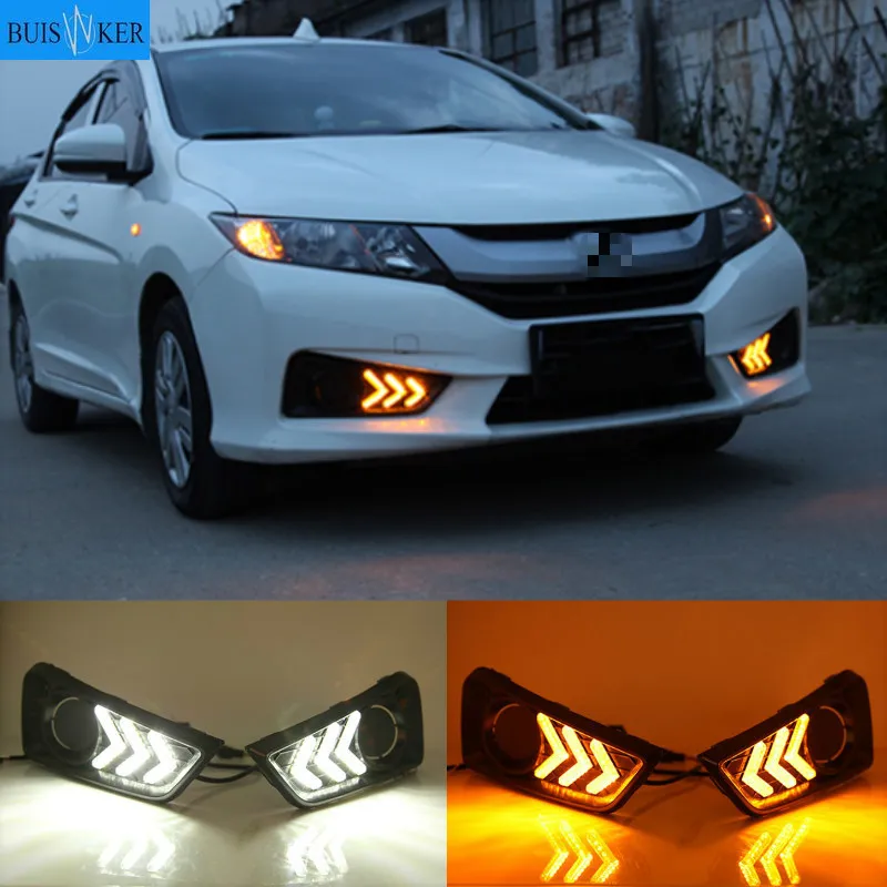 

Дневные ходовые огни, водонепроницаемые, 12 В, для Honda City Grace 2015, 2016, 2 шт.
