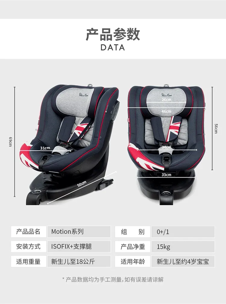 Серебряный крест автомобильное детское безопасное сиденье isofix интерфейс двунаправленная установка От 0 до 4 лет Baby Motion Blue