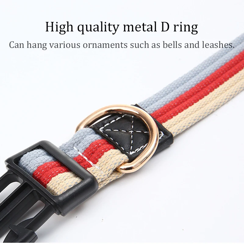 Thick Canvas Pet Dog Leash Collar Adjustable Bust Dog Collars and Leash Set Dog Tracking leash Small Medium Large Dog Collars