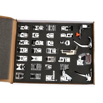 

NICEYARD Domestic 32pcs Presser Sewing Machines Foot Household Sewing Tools Set Box Multifunction Feet Snap On Sewing