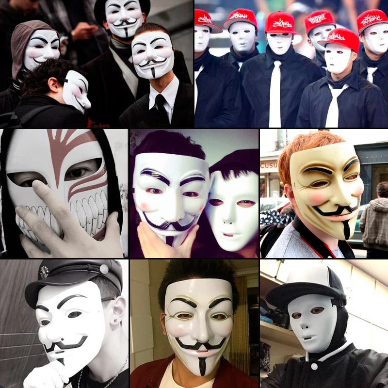 1 шт. Вечерние Маски V для Vendetta Маска Anonymous Guy Fawkes Необычные Косплей Аксессуары Хэллоуин Вечерние Маски