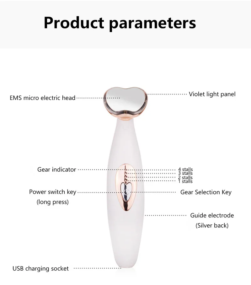 NEW EMS MicroCurrent Ion Import Face Deep cleansing Face Lifting Skin Tightening Devcie EMS Wrinkle Removal Beauty Machine