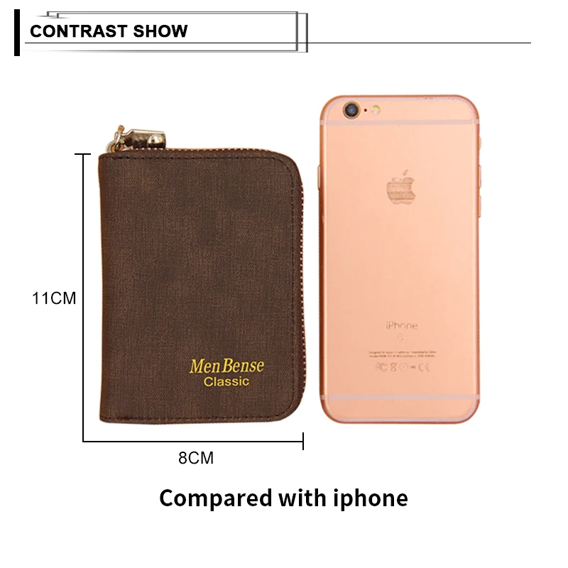 Fashion Men Wallet Solid Color Multifunction RFID Clutch Bag Letter Organ Zipper Coin Purse Multi-card Position Male Card Holder
