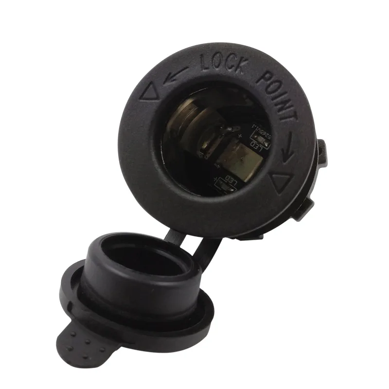 

New Arrival 12-24V Motorcycle Car Boat Tractor Accessory Waterproof Cigarette Lighter Power Socket Plug Outlet Car-styling