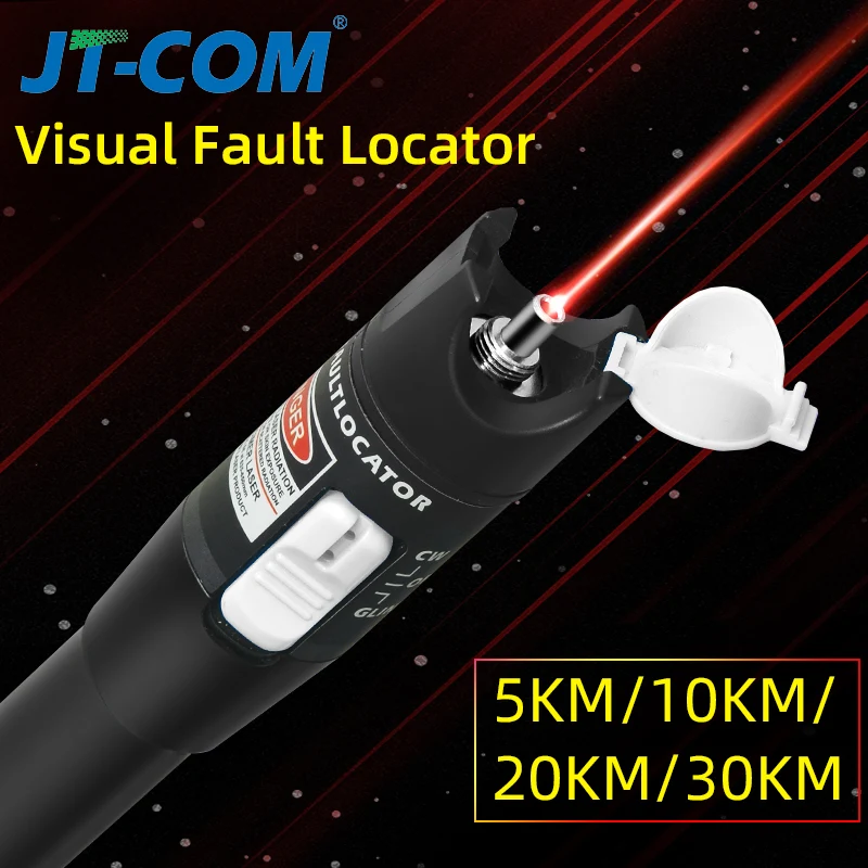 

30mW FTTH Fiber Optic Tester Pen Type Red Laser optical fiberLight 10mW Visual Fault Locator Optical Cable Tester 10-30Km Range