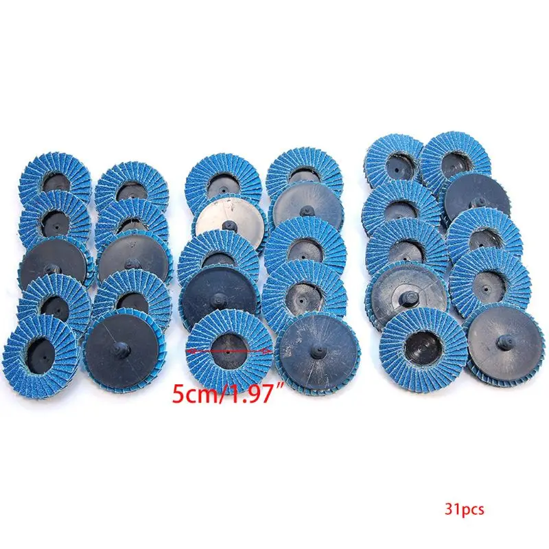 Torque Sand Disc Lot 31 Pieces Pneumatic Polishing Tool Torque Sand Plate Blue