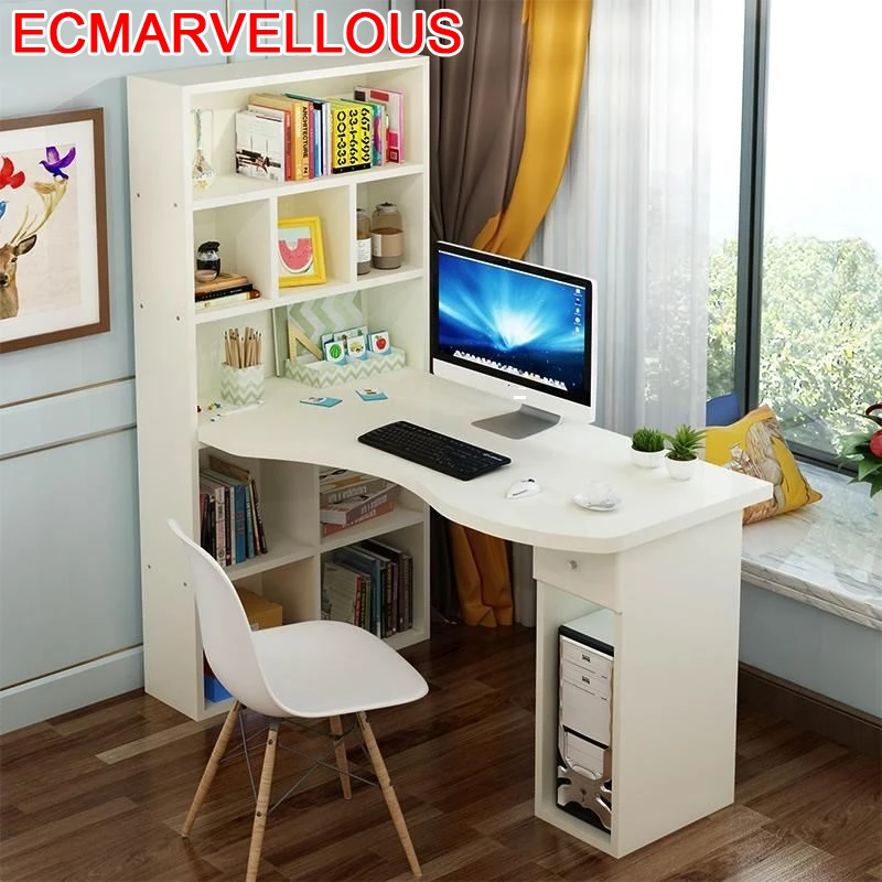 

Bureau Meuble Office Mueble Escritorio Tafelkleed Scrivania Ufficio Bedside Computer Desk Laptop Stand Table With Bookcase