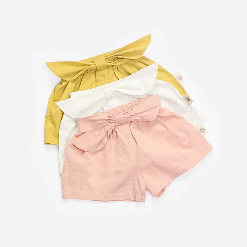 

INS Cross Border Korean-style Summer Girls Casual Nursing Three-Color Bow Culottes Baby GIRL'S Crawler a Generation of Fat