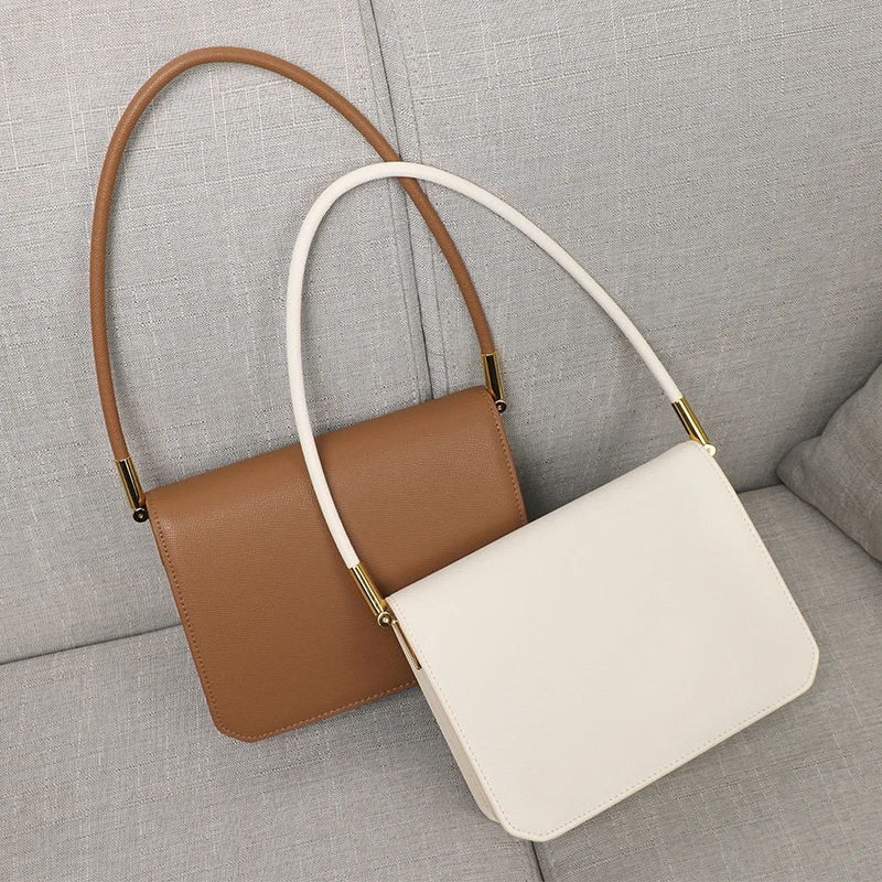 

2019big sister with the same paragraph female bag leather organ shoulder portable small bag simple small square bag shopping bag