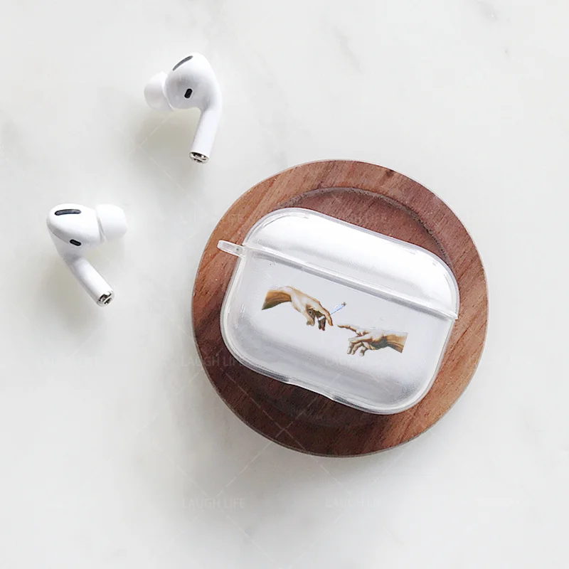 Силиконовый чехол для Airpods, черный художественный Прозрачный чехол для Clear AirPods Pro, чехол, силиконовый защитный чехол, беспроводной чехол для наушников