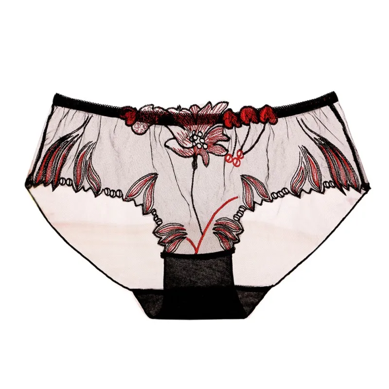 Женское соблазнительное сексуальное вышитое тонкое Сетчатое нижнее белье с