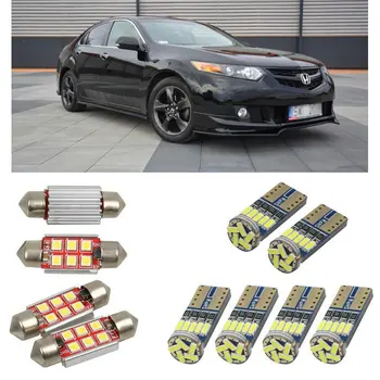 

Interior led Car lights For Honda accord 8 cu sedan estate cw bulbs for cars License Plate Light 8pc