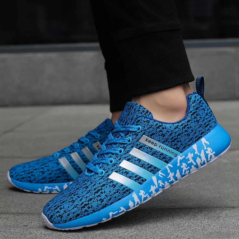

running shoes men fashion lightweight breathable male sneakers outdoor fitness walk flats gym sport training shoes man