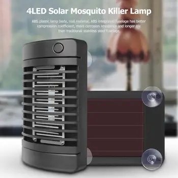

4LED Solar Mosquito Killer Lamp Electric Shock Insect Zapper Fly Trap Light Anti Mosquito Trap Flie Lantern