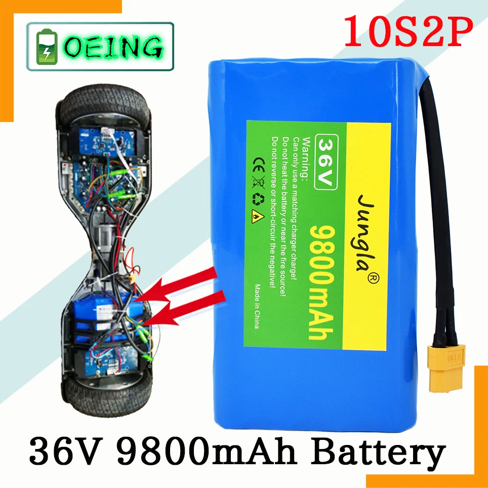 2021 100% новый 10s2p 36В перезаряжаемый аккумулятор 9800 мАч 9.8Ah однотактный ХОВЕРБОРДА