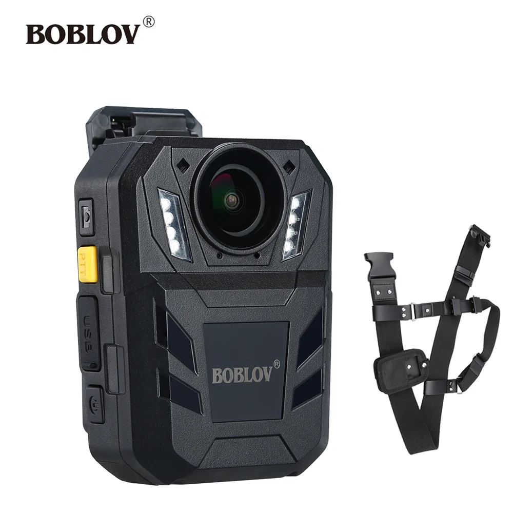 

BOBLOV WA7-D Body Worn Camera 32MP HD 1296P Wearable Camera DVR Video Recorder Security Chest Belt Remote Control police camera