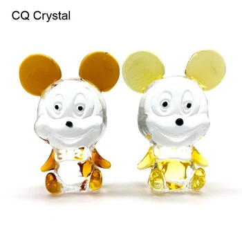 

2020 Rat Year Crystal Lovely Mouse Crystal Rat Figurines Glass Fengshui Paperweight Decor Home Table Decor Children's Gifts