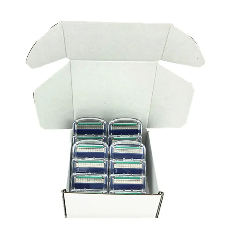 

Men 5 Layer Shavers Razor Blades High Quality Shaving Cassettes Facial Care Men Shaving Blades Replacement Blade 16pcs/BOX