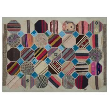 

Handmade Natural Vintage Patchwork Rug Area Rug 167x234 Cm-5'6''X7'8''