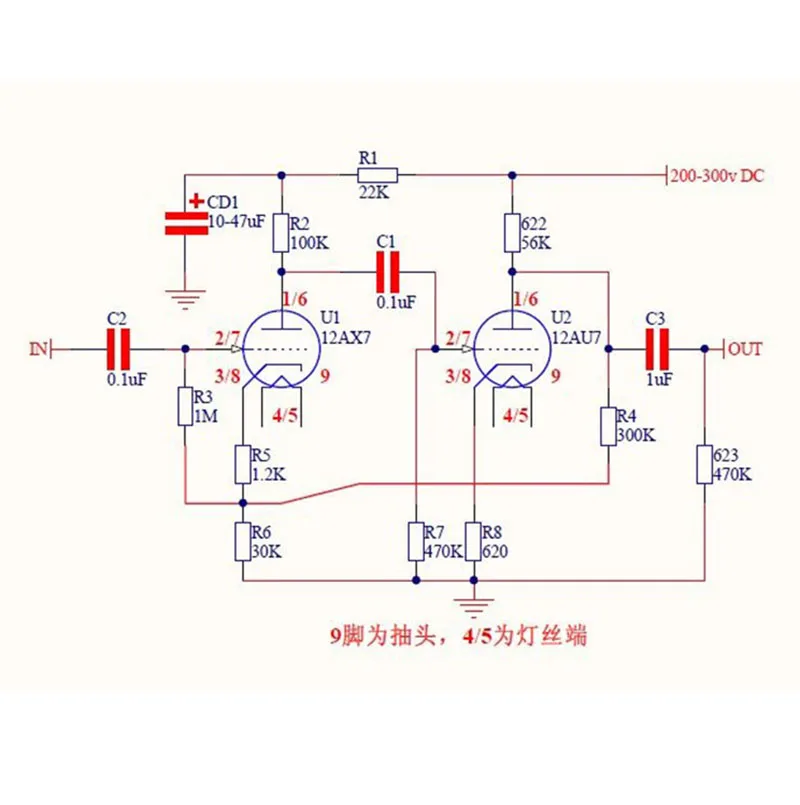 数量限定値下げ 真空管ブースター バッファ tube 12AU7 12AV7 12AX7