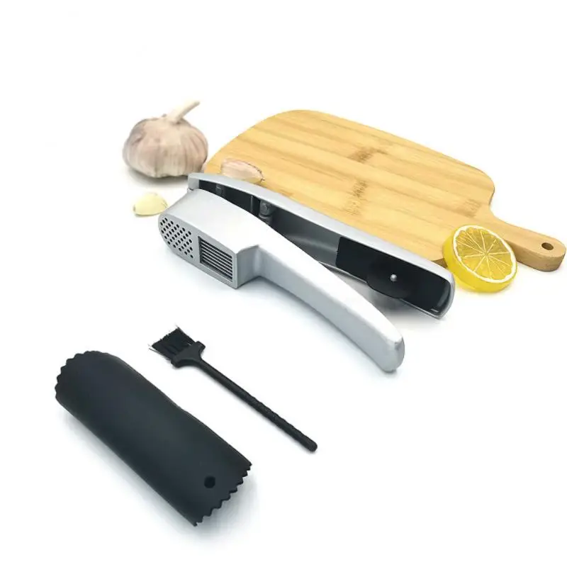 Aluminum Alloy Multifunction Garlic Press With Brush Crusher Kitchen Cooking Ginger Squeezer Masher Handheld Mincer Tools | Дом и сад