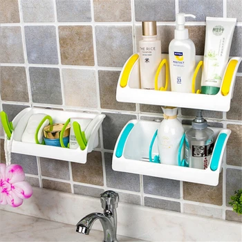 

1Pc Home Kitchen Storage Shelf Drain Rack Suction Cup Sponge Holder Bathroom Wall Organizer Shampoo Shower Gel Soap Storage Rack