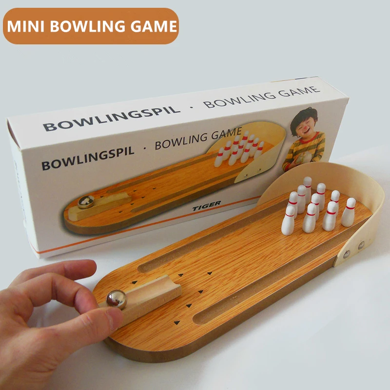 desk game mini bowlingspil game bowling ball wooden model toy for relieve stress toys for best gifts 1