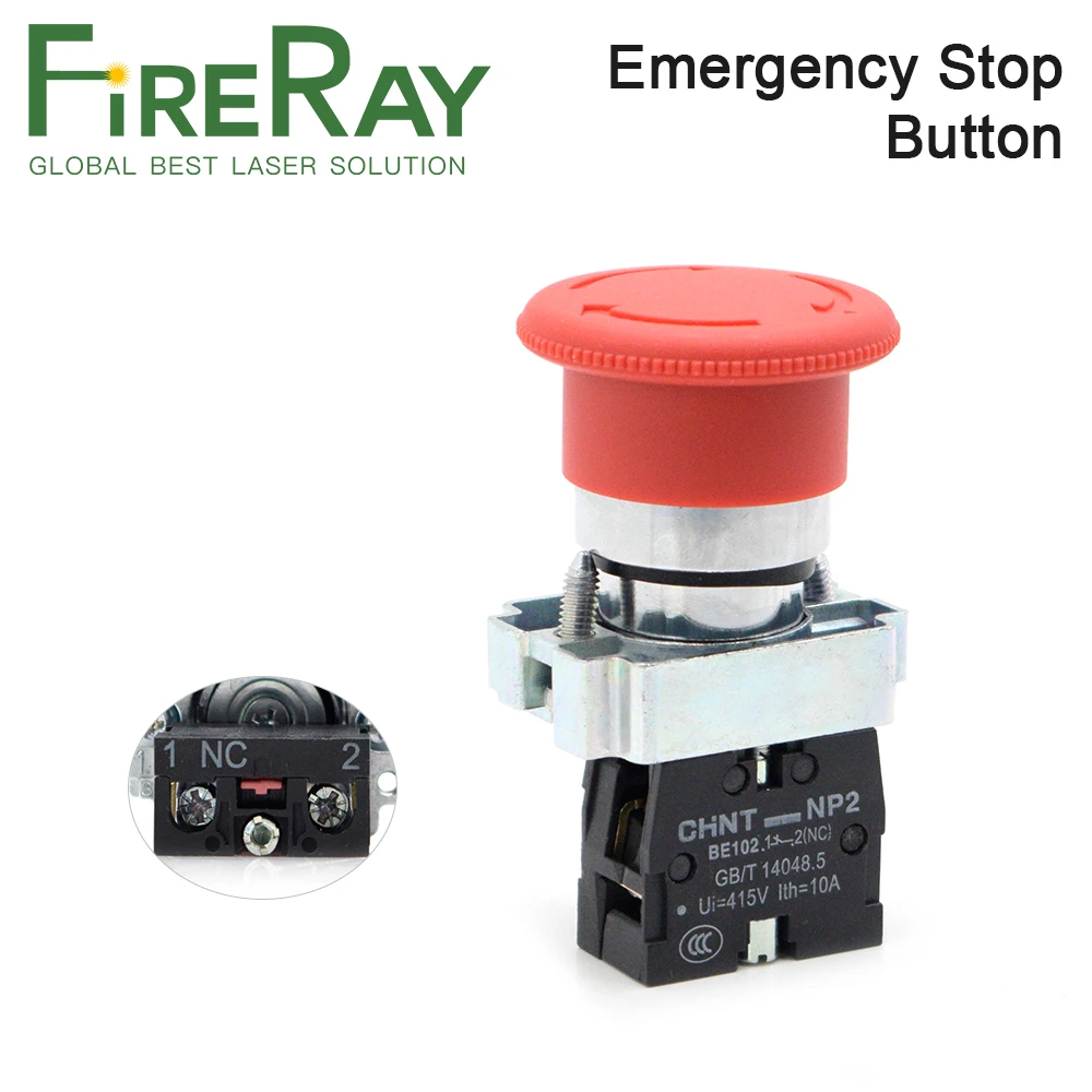 

FireRay Emergency Stop Button NC for CO2 Laser Engraving Cutting Machine