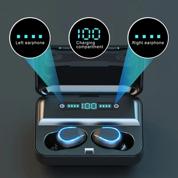 

Wireless Bluetooth 5.0 In-Ear Earphones Headset Earbuds Portable for Sports Business NC99