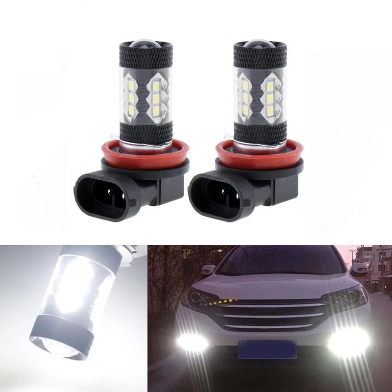 

2x H8 H11 Led HB4 9006 Fog Lights Bulb 3030SMD 1200LM 6000K White Car Driving Running Lamp Auto Leds Light
