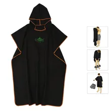 Adult Microfiber Quick Dry Swim Robe Wetsuit Suit Changing Robe Poncho Beach Blanket Bath Towel Hood Absorbent Swimming Towel