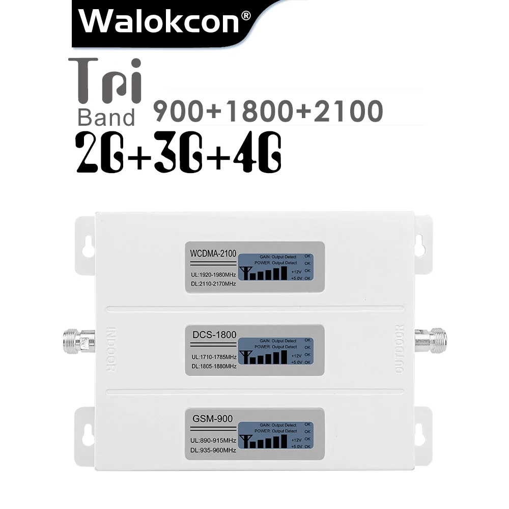 2G 3g 4G усилитель сигнала GSM повторитель усилитель 4G мобильный телефон GSM 900 DCS 1800 WCDMA 2100 Tir Band сотовый телефон усилитель сотовой связи