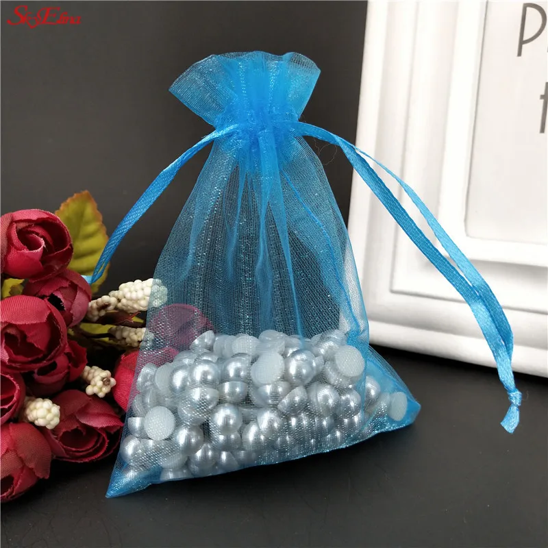 50pc Organza Bags 7x9 9x12 10x15 13x18 30x40cm Earring jewelry Candy Bag  Wedding Favors Bags Mesh Gift Pouches 5z - AliExpress
