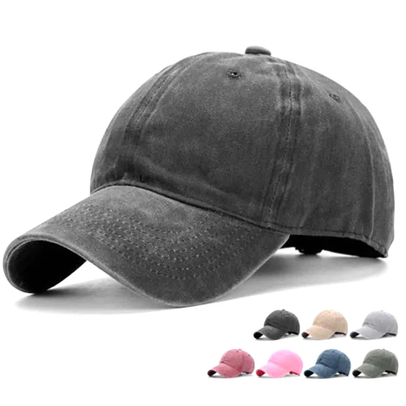 Высококачественная Кепка для бега, унисекс, пара кепок, модная кепка для отдыха, бейсболка, из стираного хлопка, регулируемая одноцветная Спортивная Кепка