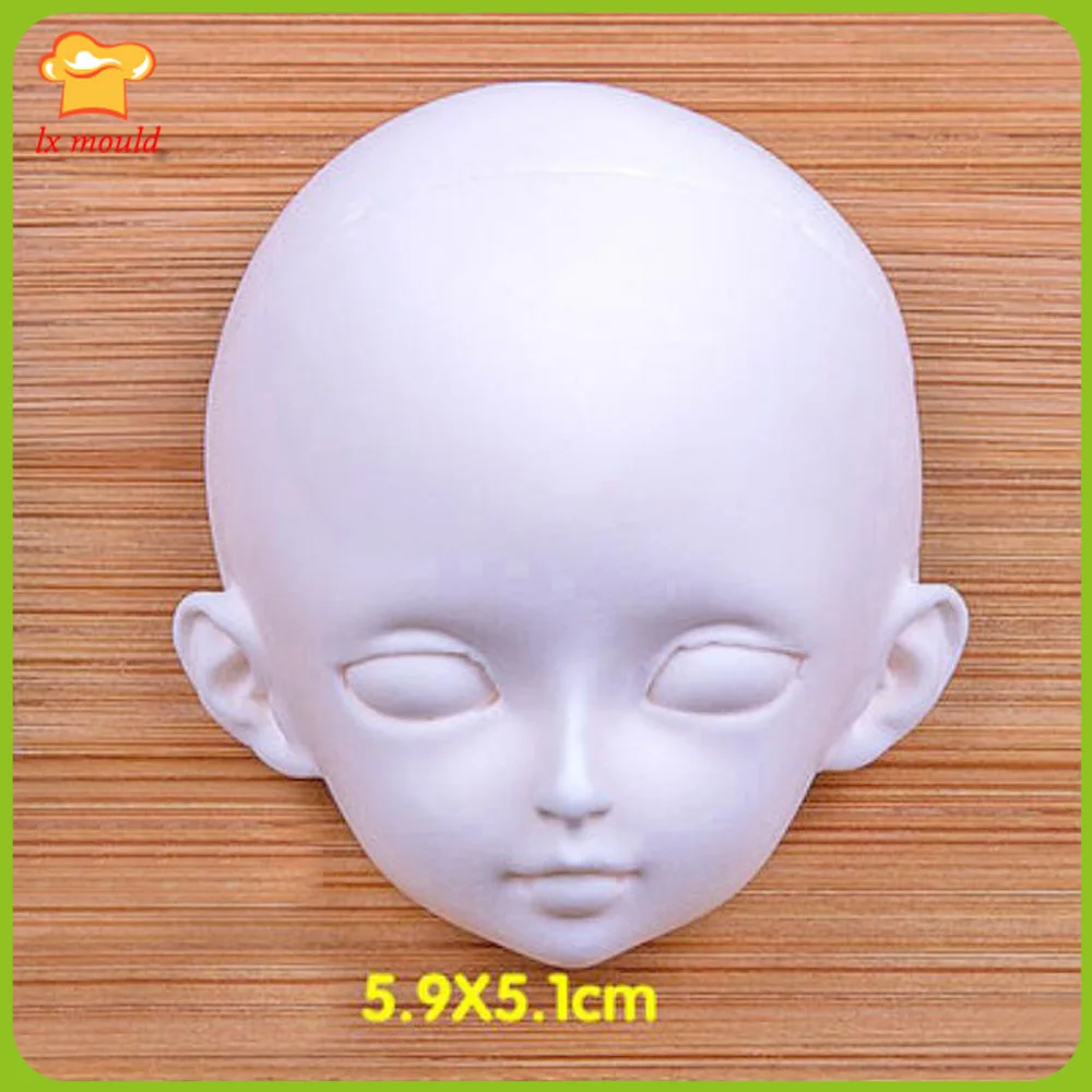 Clay Soft Pottery Figure Face Silicone Molds Doll Shape Mould Baby Face Fondant Moulds