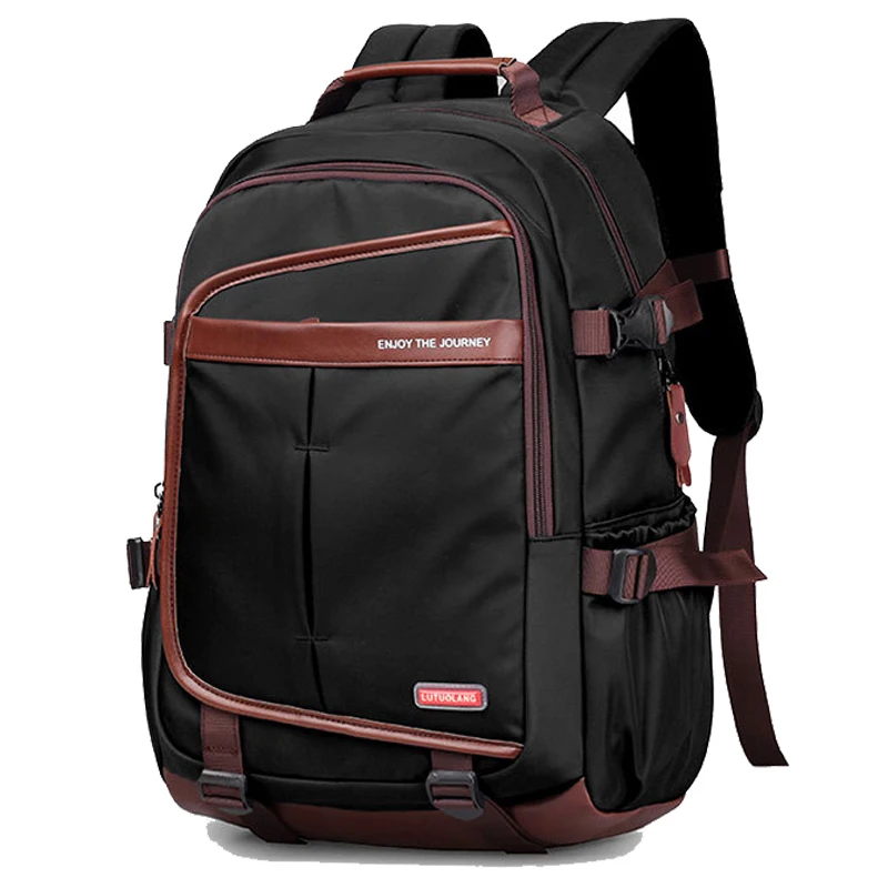 Chuwanglin Male laptop backpack vintage 18" travel backpacks fashion waterproof school backpacks men's bookbag mochila S82208 - Цвет: Черный
