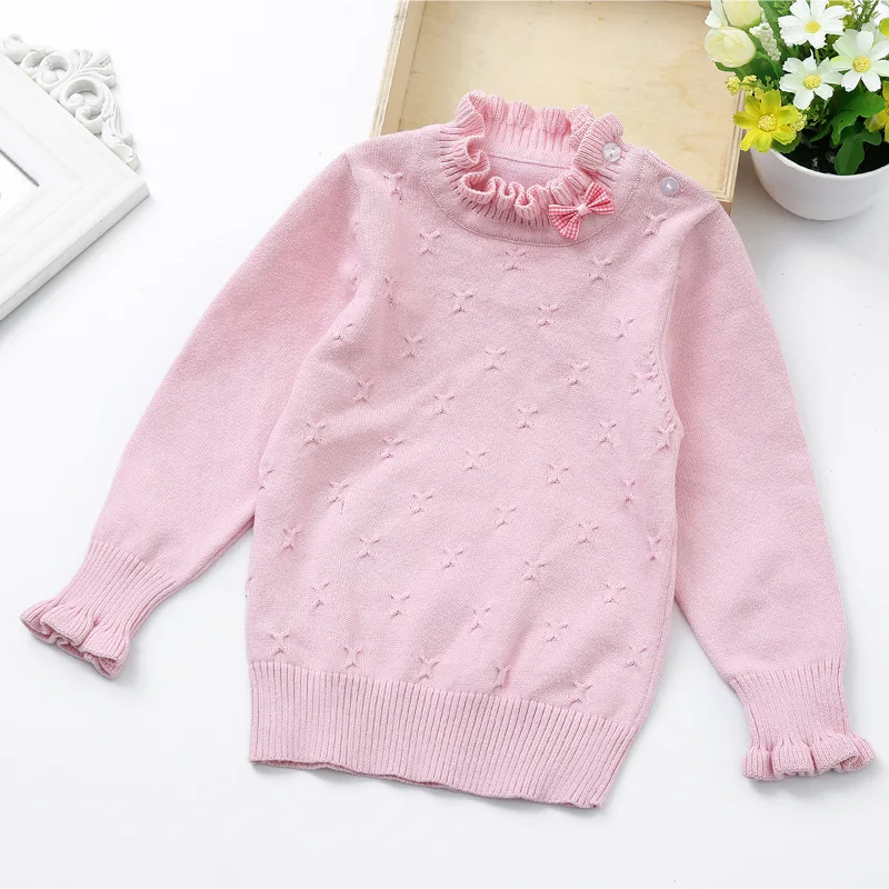 

Childrenswear Kids' Sweater Base 2017 Winter New Style Girls hua ling Sweater Korean-style Big Boy Cotton Knitwear