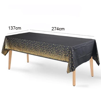 

Bronzing Dot Tablecloth Disposable Party Tablecloth Wedding Birthday Party Desktop Decoration Supplies