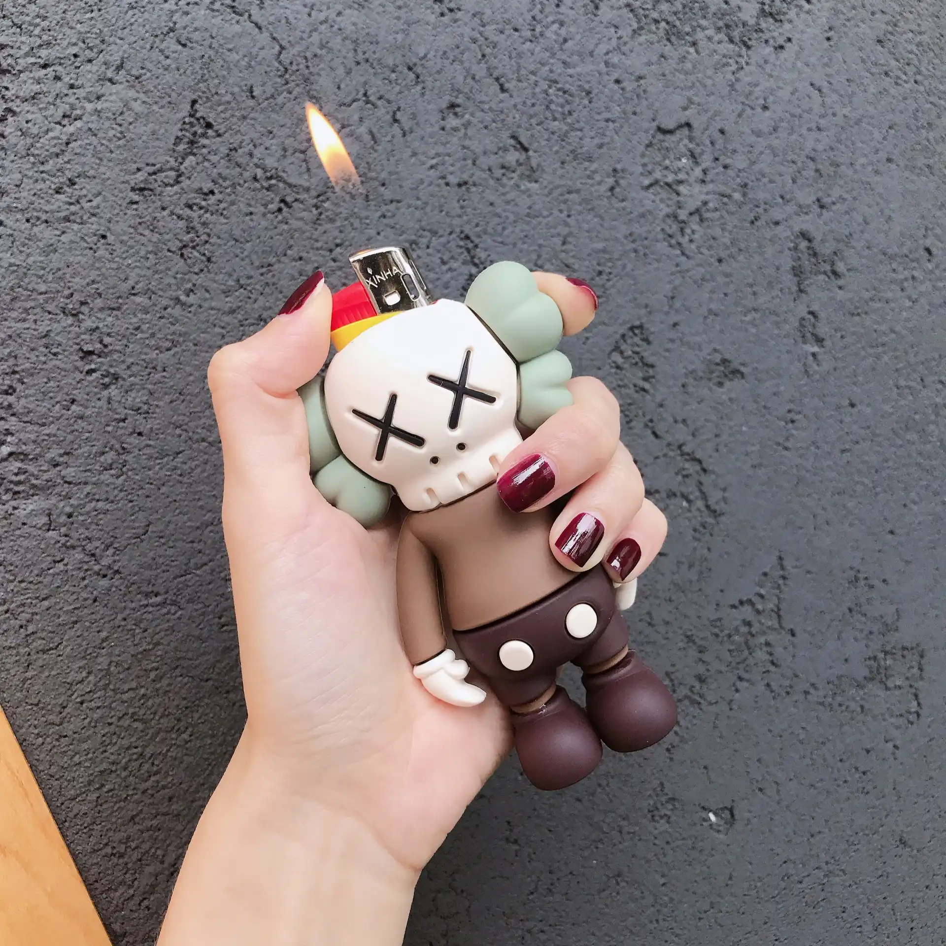 かわいい漫画使い捨てガスライターケースカバーボックスキーホルダーpvc素材プラスチックなしライター タバコアクセサリー Aliexpress